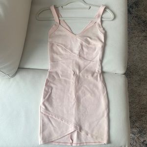 Solemio light pink bandage dress
